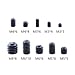 Glarks 260-Piece M3 4 5 6 8 Hex Allen Head Socket Set Screw Assortment Kit (12.9 class alloy steel)