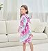 Soft Unicorn Hooded Bathrobe Sleepwear - Unicorn Gifts for Girls (8-9 Years, Pink Galaxy Unicorns)