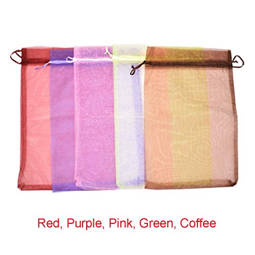 image for Renashed 50Pcs 8 x 12 Inch Drawstring Organza Gift Bags Jewelry Party 