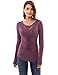 PattyBoutik Women's Crochet Lace Inset Curved Hem Blouse (Heather Purple S)