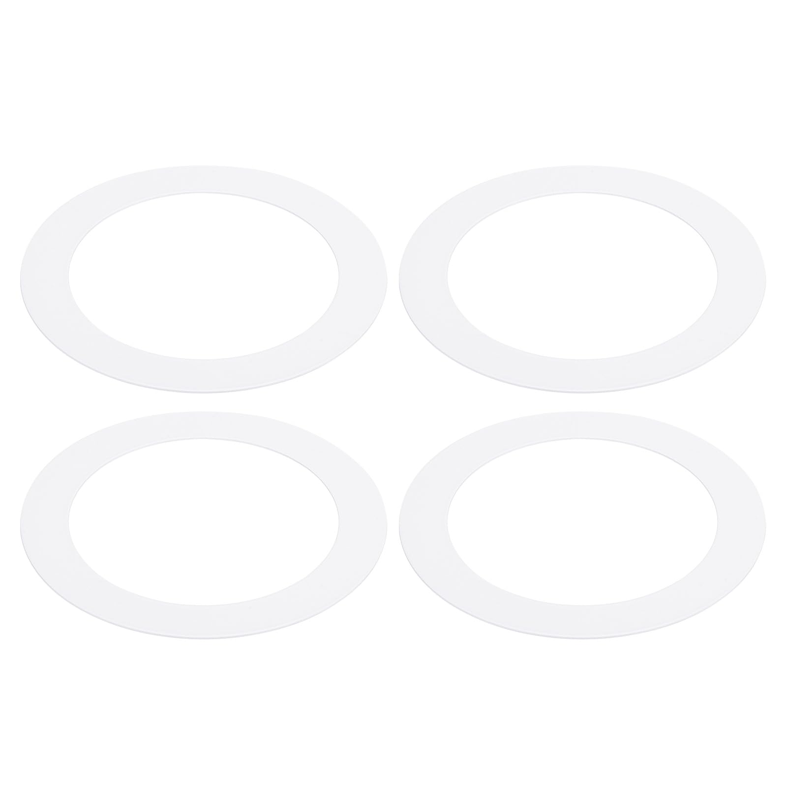 PATIKIL Goof Rings Inner Diameter 3.58", Outer Diameter 4.92", 4 Pcs Metal Goof Rings Cover Recessed Light Trim for Ceiling Wall Fixtures Can Lighting Down Light LED, Matte Finish White