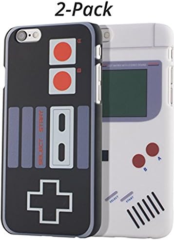 Nintendo iPhone 6 Plus Case 2-Pack by Rocketcases - Nintendo and Game Boy cases included - iPhone 6 Plus &amp; 6S Plus Compatible - Slim Fit - Lightweight - Hard Shell - Retro Gamer Case