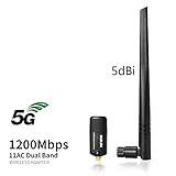 OURLiNK 1200Mbps USB 3.0 mini 802.11ac Dual Band 2.4G/5G Wireless Network Adapter USB Wi-Fi Dongle Adapter Support Windows XP,Win Vista,Win 7,Win 8.1, Win 10,Mac OS X 10.6-10.12