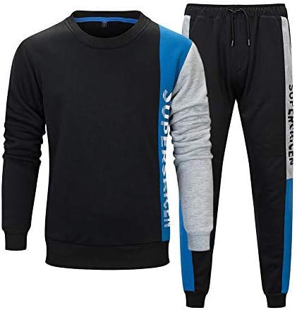 Men's Pullover Tracksuit Athletic Sports Casual Sweatsuit