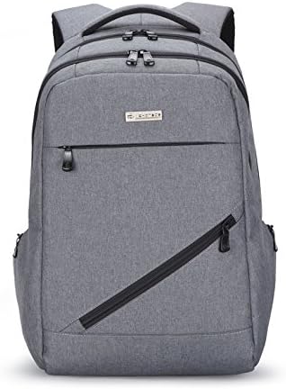 Water Repellent 15" Notebook Laptop Computer Backpack Bags Spine Protective Airflow System Dissipating Heat Grey 0873 by YIZHONGDA