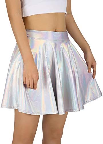 HDE Women's Shiny Liquid Metallic 