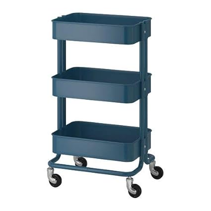 IKEA Raskog Utility Cart Dark Blue 304.017.89 Size 13 3/4x17 3/4x30 3/4 (Blue)