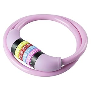 Burg-Wächter Fietsslot met cijferslot, spiraalslot, kabelslot, 65 cm lang, Ø 10 mm, Rose