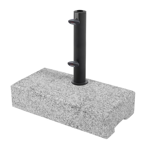 Doppler Balkonsockel Granit 25kg mit Griffmulden I Schirmständer für Sonnenschirme mit max. 200cm Schirmdurchmesser & 2,5 bis 4,8cm Rohrdurchmesser I