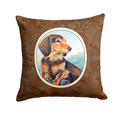 Caroline's Treasures 7023PW1414 Long Hair Chocolate and Cream Dachshund Fabric…