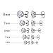 22 Pairs Stainless Steel Post 4mm 5mm 6mm 7mm 8mm Brilliant Cut Round Cubic Zirconia Birthstone CZ Stud Earrings for Women girls boys men