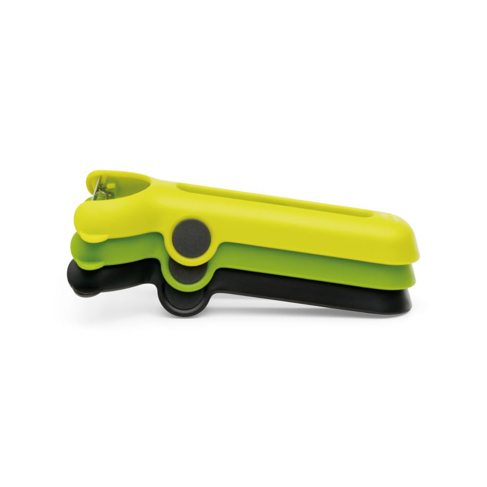 Chef'n Stack'n Peel Fruit and Vegetable Peeler Set - Multi-Colour, 3 Piece Set of Straight, Serrated and Julienne Peelers