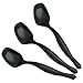 Choice Serving Spoons, Black, Heavy Duty and Disposable Plastic (Pack of 12 Spoons)