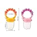 Baby Food Feeder Pacifier, 2 Pack Kid Fresh Fruit Feeder Feeder,Infant Teething Toys Teethers for Toddlers With One Pacifier Clip Holder &Toothbrush, 3 Pcs Replacement Silicone Pouches,Lideemo