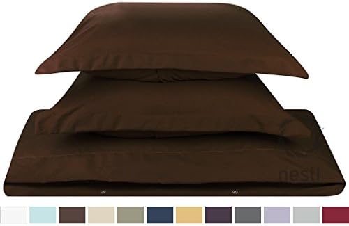 Hotel Quality 2PC Pillow Shams 1000 Thread Count 100% Egyptian Cotton German/Extra Large Square Size 31 x 31 Inches -Chocolate Solid. ( 80 cm x 80 cm)