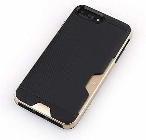 iPhone 7 Plus / iPhone 8 Plus Case, MOBITEX | Card Wallet Shockproof Hard Armor Protective Case for iPhone 7 Plus (2016) / iPhone 8 Plus (2017) - Gold