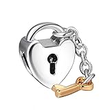 WYBeads Lock and Gold Key Silver Charms European Beads Fit Pandora Charms Bracelet Snake Chains