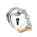 WYBeads Lock and Gold Key Silver Charms European Beads Fit Charms Bracelet Snake Chains