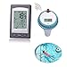 Pool Thermometer, Wireless Floating Water Thermometers and Spa Thermometer with Digital LCD Display for Outfoor Indoor Swimming Pools, Spas