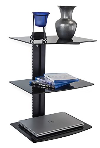 Mount-It! Floating Wall Mounted AV Entertainment Shelf for DVD Players, Cable Boxes, Audio, Gaming Systems, 3 Black… - Image 2