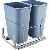 VEVOR Pull-Out Trash Can, 35L Double Bins, Under