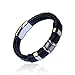 ANUIMOAR Men Genuine Leather Bracelet Stainless Buckle Multi-layer Braided Black Wrist Cuff Fashion Bangle7