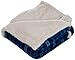 Lavish Home (Blue Reversible Plaid Fleece 50 x 60-Inch Machine-Washable Sherpa Throw – Cozy Blanket for Couch, Chair, or Bed, 50