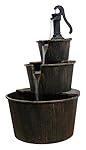 Alpine TEC234BR 3-Tier Pump and Barrels Fountain, 41"