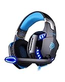 EasySMX G2000 Over Ear Stereo Gaming Headset Wired Headphone with Adjustable Headband and Microphone Mic USB and 3.5mm Audio Connector LED Indicator Noise Isolation/In-line Volume Control for PC Gamer