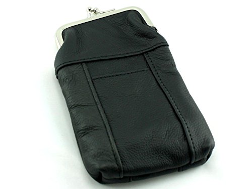 Skyway Kendrick Leather Cigarette Pack Holder Case with Lighter Pouch - Black - Thumbnail 2