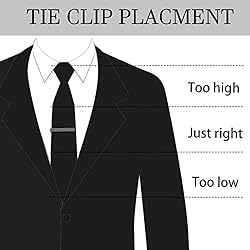 HAWSON 2 Inch Tie Bar Clips for Men Set of 3 Pcs