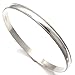 Sterling Silver Domed Wire Bangle Handcrafted By Navajo Artist Elaine Tahe (2.5
