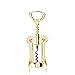 Viski Winged Corkscrew Wine Bottle Opener, Gold Plated Finish, Non-stick Coated Worm, 9.25