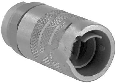 "Amphenol Aerospace 165-34 connector, metal circ, str plug, bayonet mating, sm shell, 5 #20 solder socket cont"