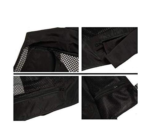 HX fashion Herren Weste Outdoor Freizeit Fischerei Mesh Multitasche Weste Bergsteigen Bequeme Größen Vest Mittleren… – Bild 4