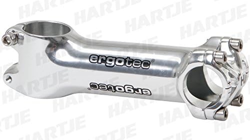 ergotec Stem Pike 2: 1 1/8 (28.6), +/-6 °, Handlebar Clamp 25.4 mm Height 40 mm Level 6, Individually Packed, AL 6061 T6 Black 155g (90 mm) – 170 g (120 mm, 120 mm, silber