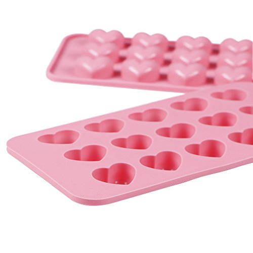 image for Webake 2 Pack Chocolate Molds，15 Cavity Candy Molds Chocolate Tray,H