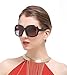 MOTINE Oversized Women's Polarized Sunglasses Fashion Sunglasses UV400 (Black)