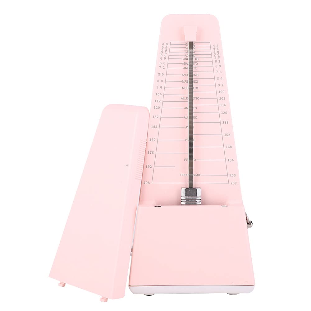 VGEBY Metronome,Adjustable 40-208BPM Violin Metronome Crisp and Loud Metal Mechanical Core Metronome Black Universal Metronome Instrument Accessories for Violin Piano Guitar (Pink) VGEBY46uxmgv5fo-11