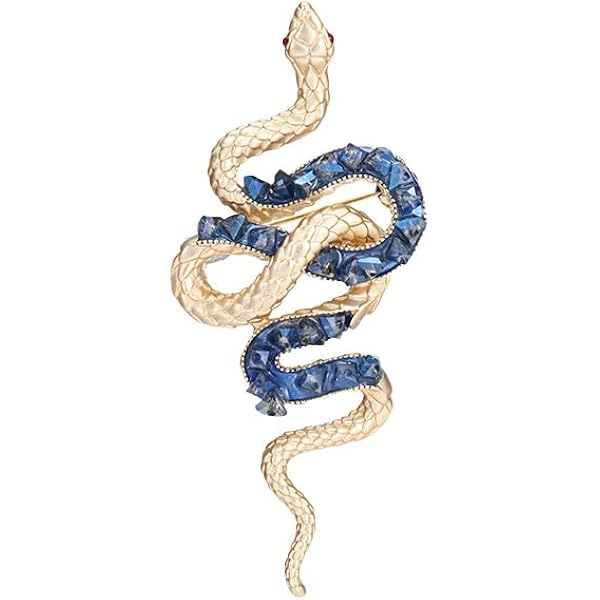 Sindary Snake Brooch Pin - Austrian Crystal Animal Brooch, 3.94 Inch Unique Jewelry