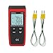 Signstek ST300 Dual Channel K/J Type Digital Thermocouple Thermometer -58°F~1022°F(-50~1300°C) with 2 K-Type Thermocouple Sensor Probe,3 Measurement Range, LCD Display