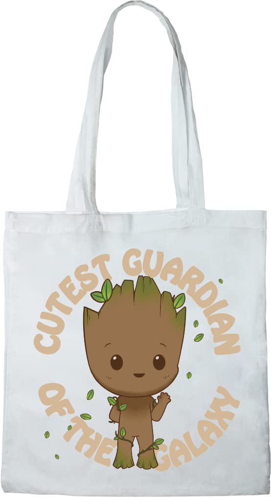 Marvel BWGUGAMBB002 Tote Bag Groot, White, 38 x 40 cm