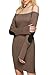Zeagoo Women's Elbow Patch Long Sleeve Off Shoulder Bodycon Party Dress