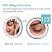 BEAUTURAL 10X Magnifying Makeup Mirror with LED, Lighted Magnifying Vanity Makeup Mirror for Home Tabletop Bathroom Shower Travel, 360 Degree Rotation, Powerful Suction Cup