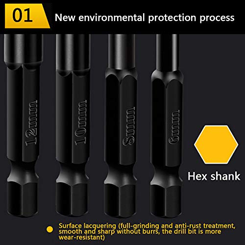 ã€ 2019 New Designã€‘8PC Concrete Drill Bit Set, Mgtgbao Masonry Drill Bits For Tile,Brick, Plastic and Wood,Tungsten Carbide Tip Best for Wall Mirror and Ceramic Tile on Concrete and Brick Wall (6-12mm)