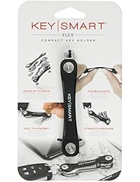 KeySmart Flex - Compact Key Holder and Keychain Organizer (up to 8 Keys, Black)
