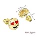 Choker 5pcs Gold Plated Cute Funny Emoticon Faces Stud Earrings Set for Women Girls