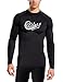 BALEAF Men's Long Sleeve Surf Shirt Rashguard Swim Tee UPF 50+ Black Size L