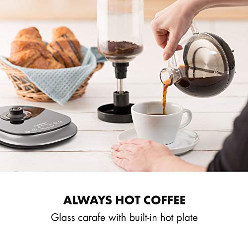 Klarstein Syphon Vacuum Coffee Maker, 360° Base, LCD Display, Touch