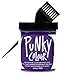 PUNKY COLOUR The Original SEMI-PERMANENT Conditioning Hair Color Dye by Jerome Russell (w/Sleek Tint Brush) Haircolor 3.5 oz / 100 ml (Violet)
